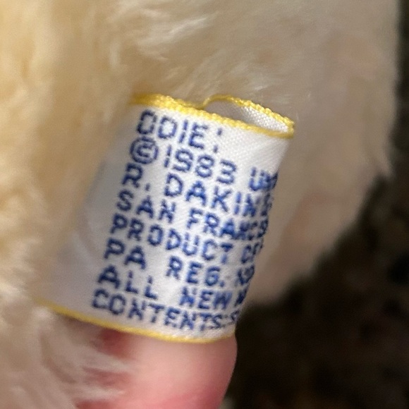 Odie NWT 80s Garfield 1983 Dakin and Co. Stuffed Animal Plush Toy Collectible - Picture 7 of 12